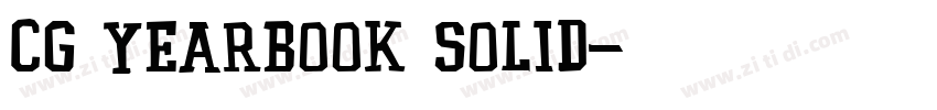 Cg Yearbook Solid字体转换